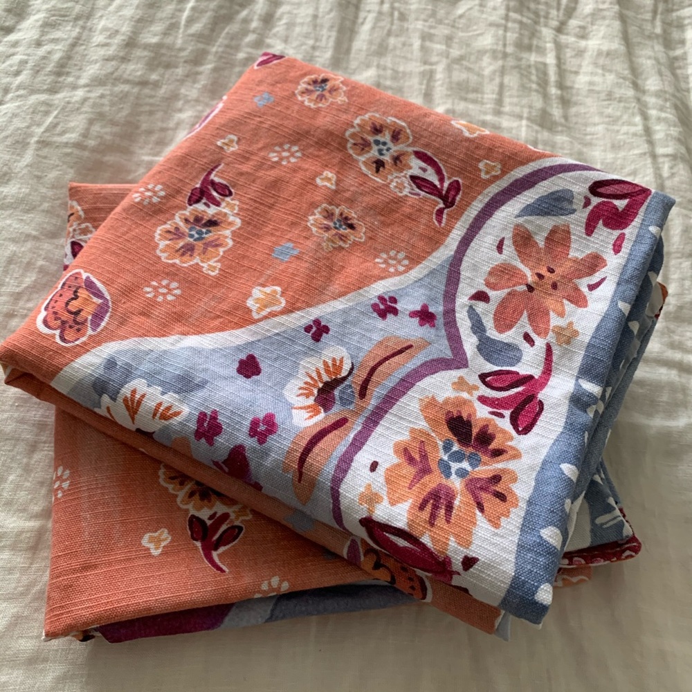 Anthro 100% cotton king size pillow cases
